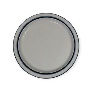 Dansk Bistro White & Blue Ceramic Serving Platter 13" Round Elegant Design